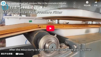 The application of belt pressure filter in the cosmetics industry